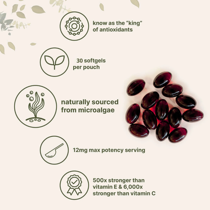 Velora Astaxanthin Elixir — 12mg Daily Antioxidant for Glowing, Resilient Skin